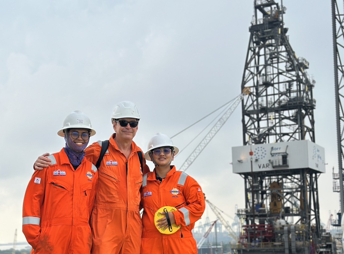OPS-OES team on an offshore rig