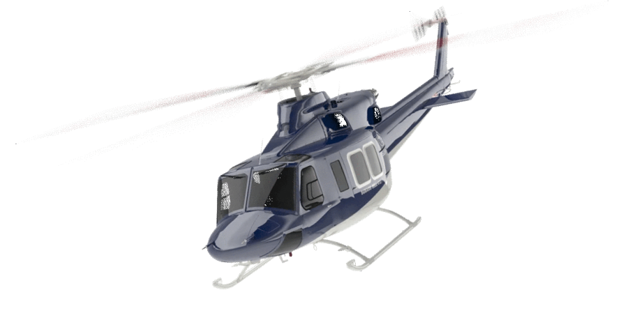 Helicopter arriving on helideck