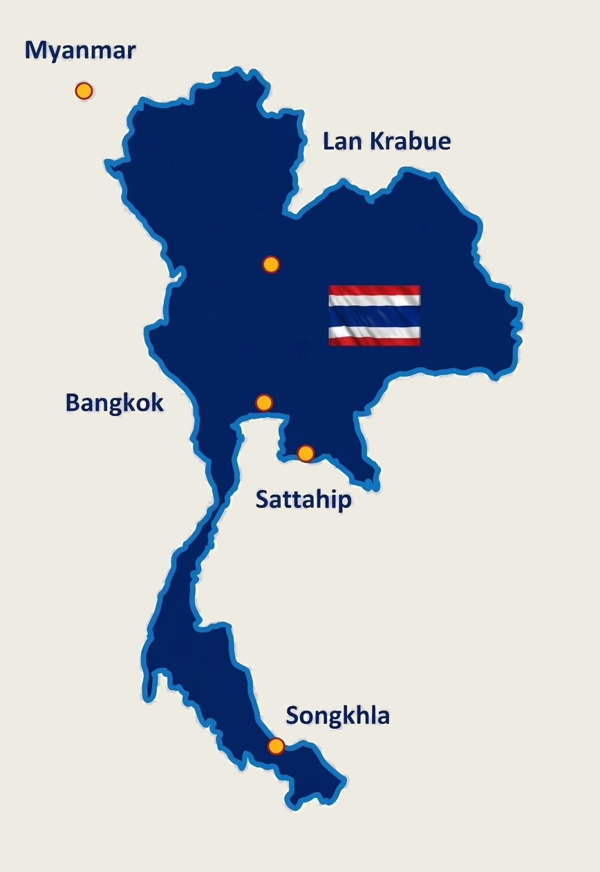 Map of OPS-OES bases in Thailand